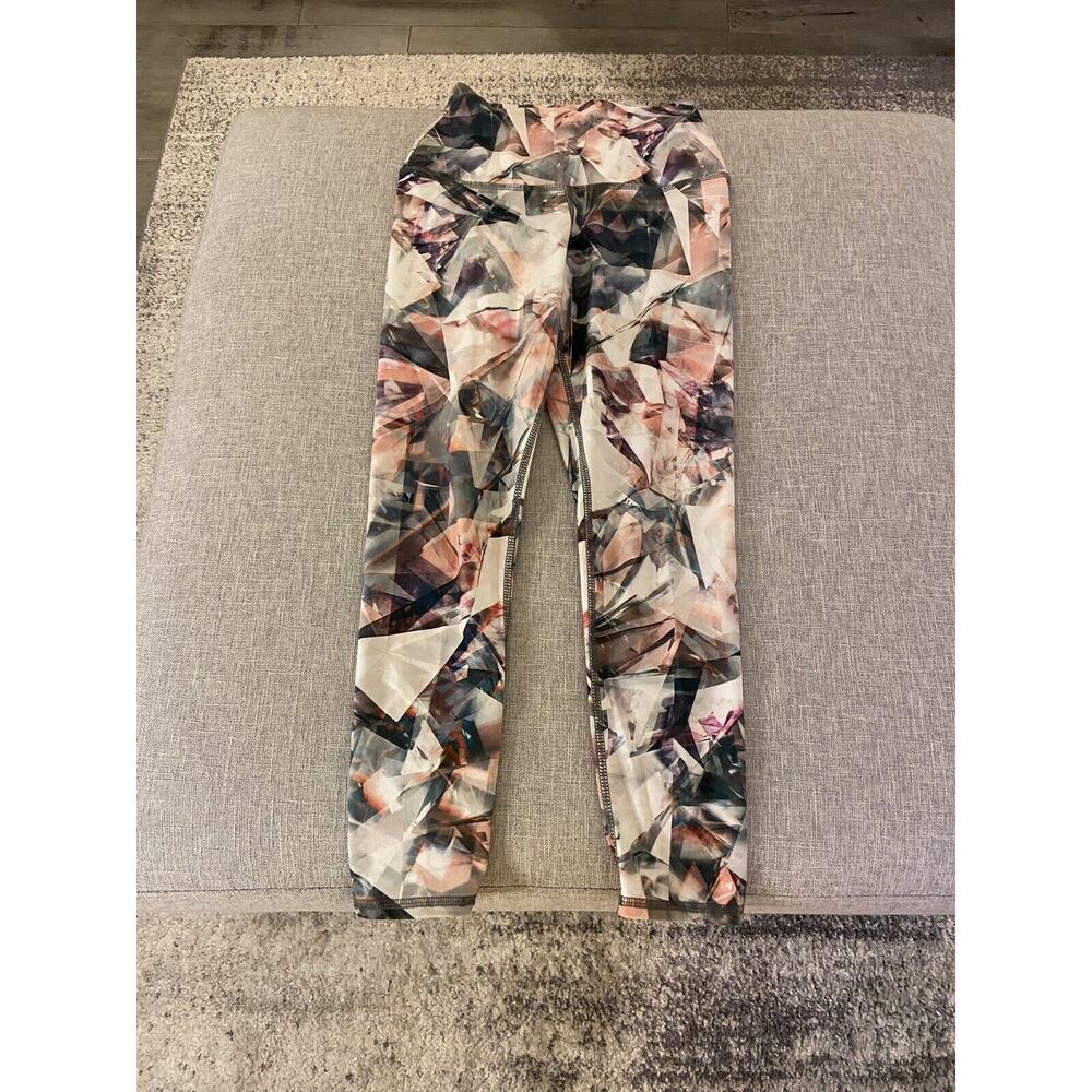 Evolution and Creation Geometric Print High Waist Cropped Leggings Yoga Pants S